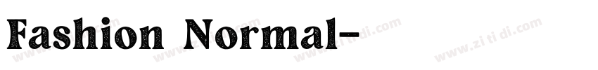 Fashion Normal字体转换